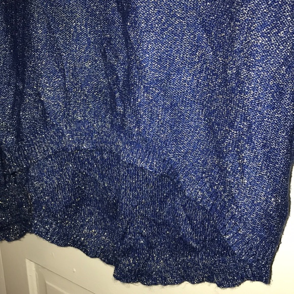 Navy scoop neck sweater with gold specs - Picture 4 of 4